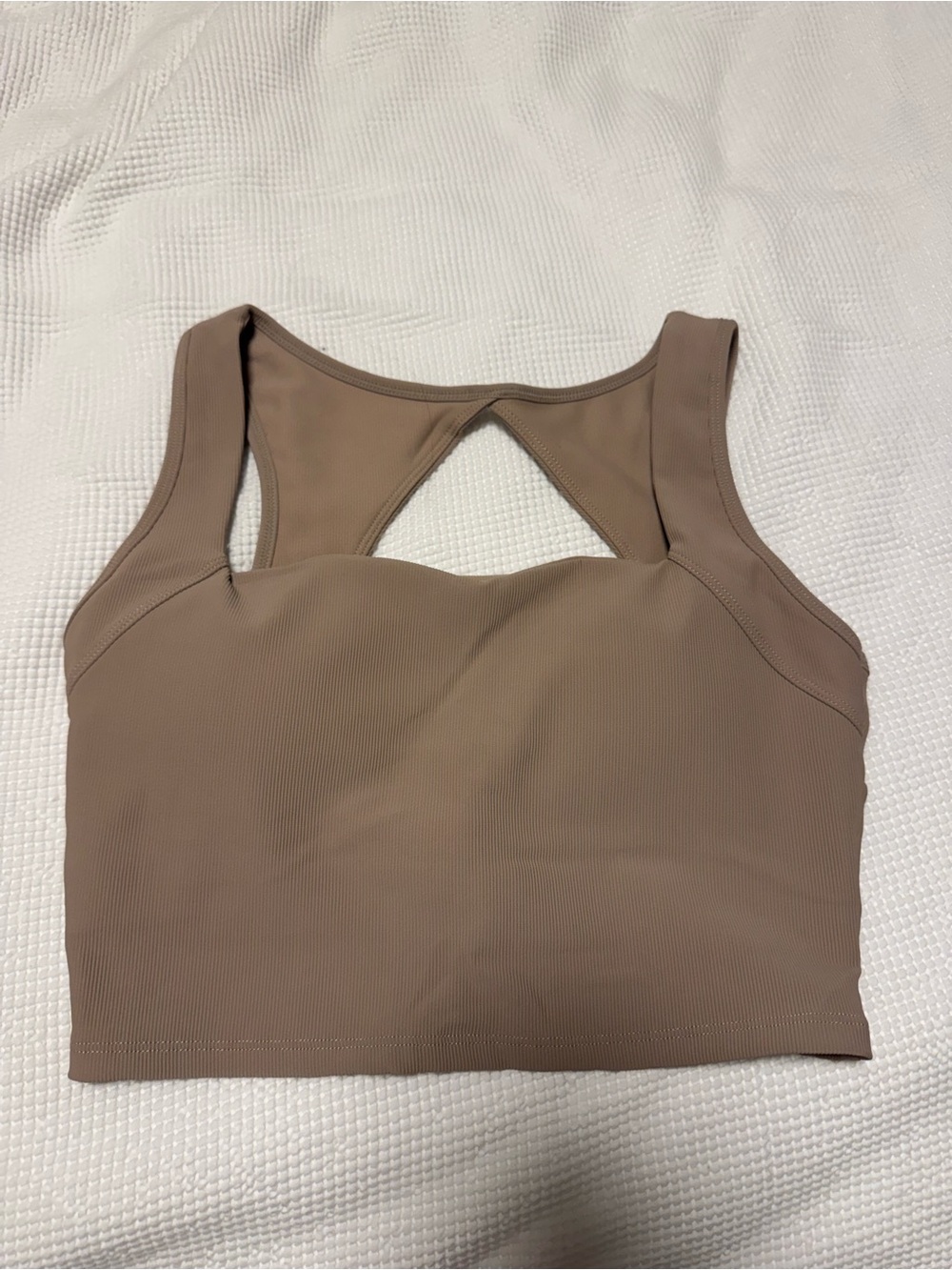 Lululemon Sleek Cutout Bra/Crop Tank Top - Taupe